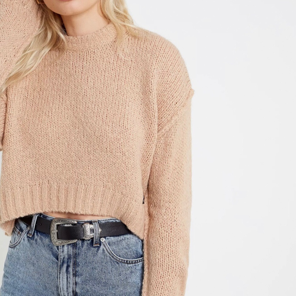 Urban outfitters utility crew neck sweater cropped